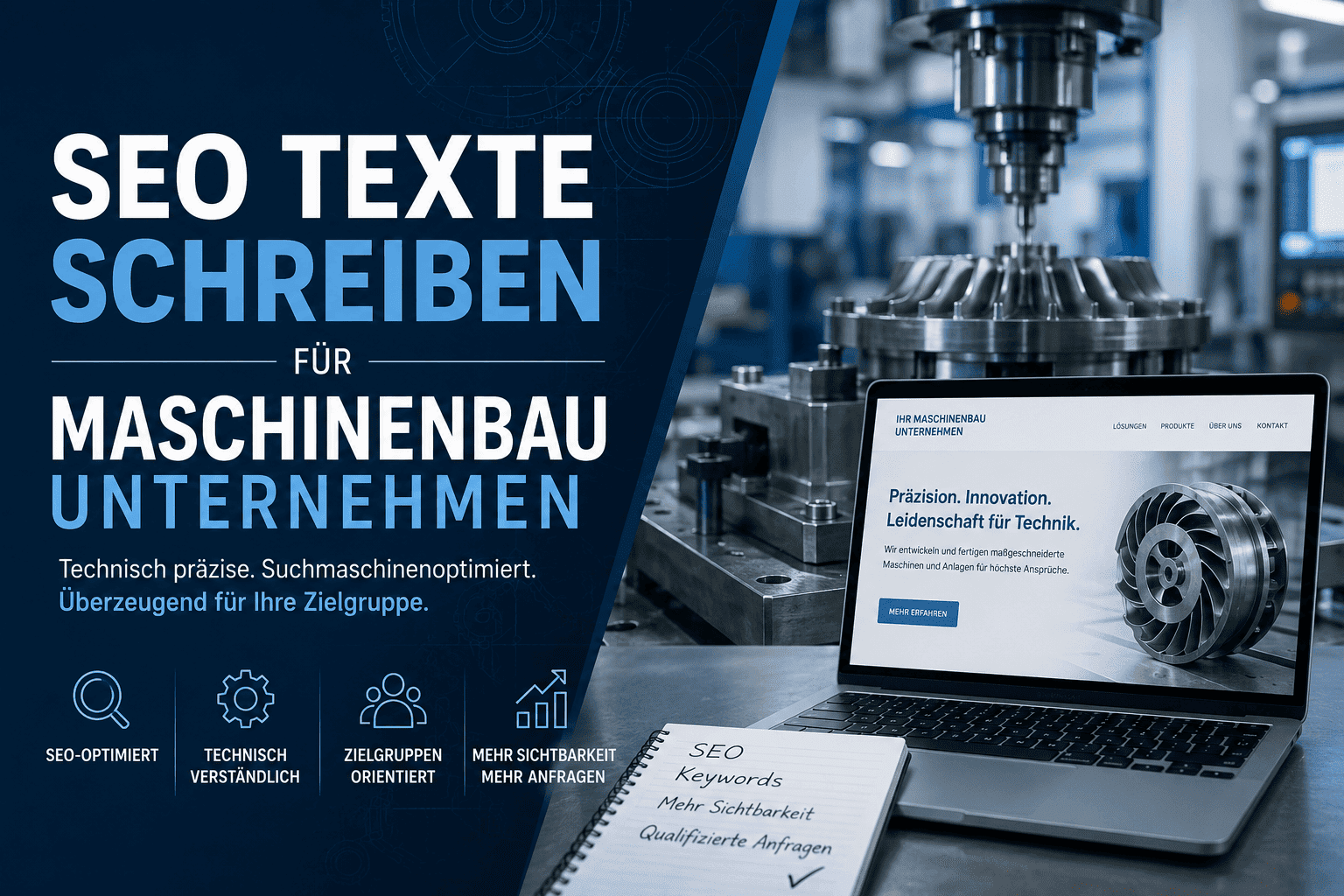 SEO-Texte schreiben für Maschinenbau-Unternehmen