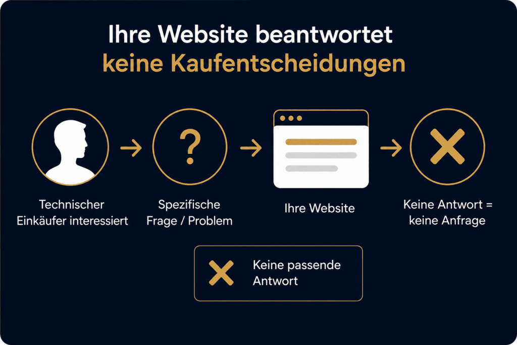 Ihre Webseite beantwort keine Kaufentscheidung